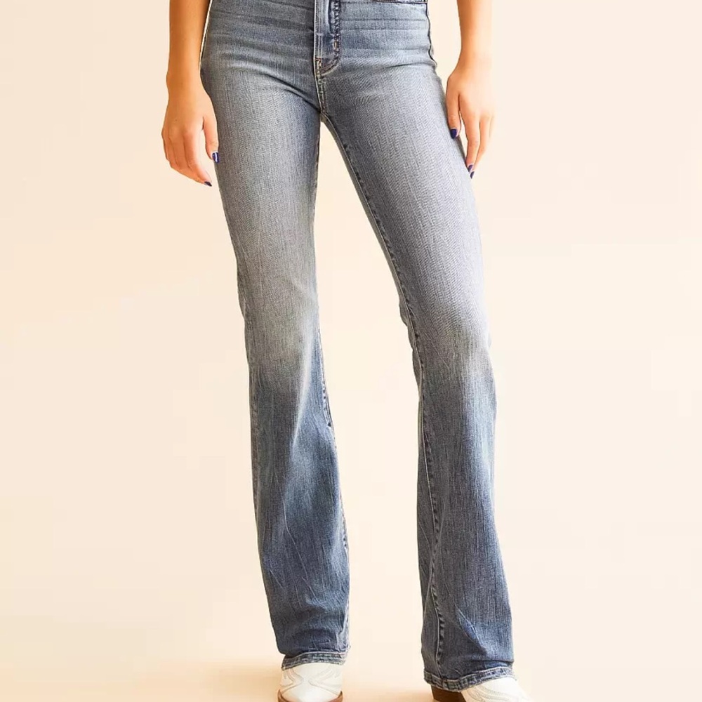 Classic Blue Denim Flare Jeans